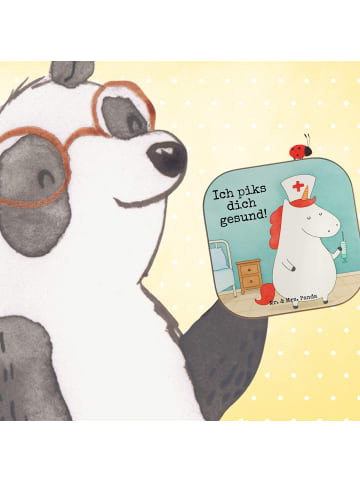 Mr. & Mrs. Panda Bierdeckel Einhorn Krankenschwester Design mit ... in Weiß