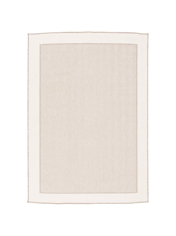 Pergamon In- und Outdoor Teppich Beidseitig Newport Bordüre in Beige