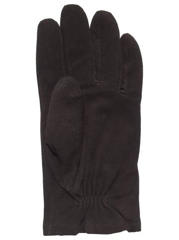 CASH-MERE.CH Ziegen Wildlederhandschuhe mit Kaschmirfutter in Schwarz