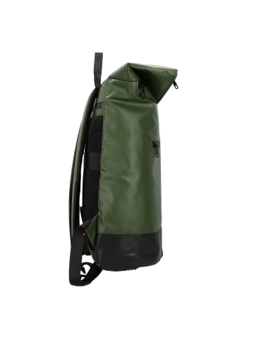 Greenburry Upcycled Tarpaulin Daypack 42.5 cm Laptopfach in olive-black