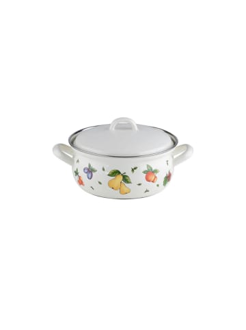 Riess Riess Country Fruit Garden Kasserolle mit Deckel Ø18 cm 1,5 Liter Emaille