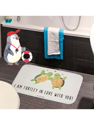 Mr. & Mrs. Panda Badvorleger Schildkröten Paar mit Spruch in Weiß