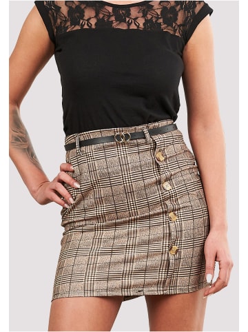 Cloud5ive Midi Skirt in beige/black