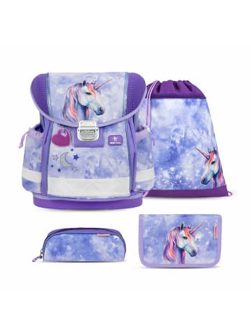 Belmil 4tlg-Set: Schulranzen Set Classy Mistyc Luna in Lila H36xL32xT19 cm