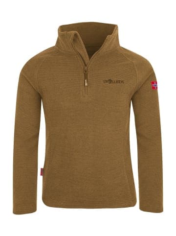 Trollkids Fleece Zip Pullover "Rondane" in Bronze