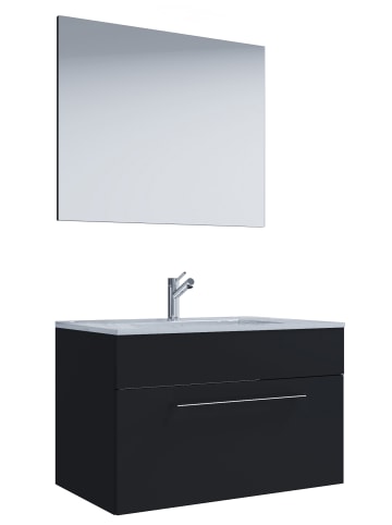 VCM  3-tlg. Waschplatz Waschtisch Badinos Schublade SP in Schwarz
