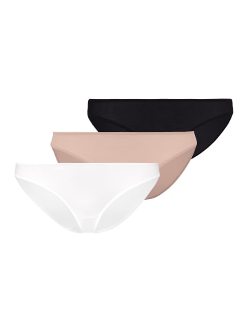 Hanro Mini Slip Ultralight in Schwarz / weiß / beige