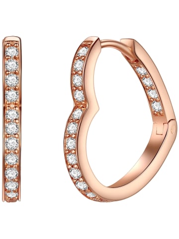 Rafaela Donata Creolen Herz Sterling Silber Zirkonia in roségold