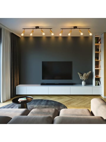 ZMH Deckenleuchte in gold 4-flammige E27 Vintage Deckenspots MAX.25W