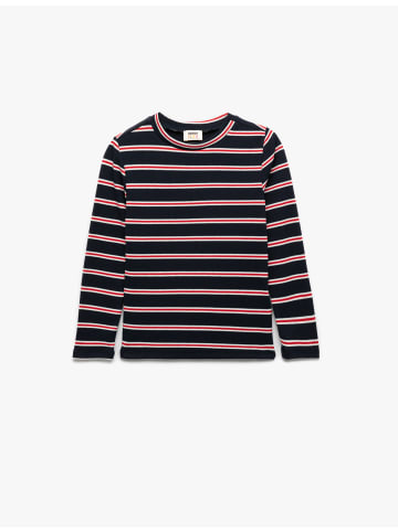 KOTON TSHIRT LS in Marineblau Gestreift