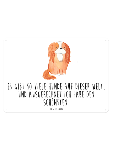 Mr. & Mrs. Panda Blechschild Hund Cavalier King Charles Spaniel ... in Weiß