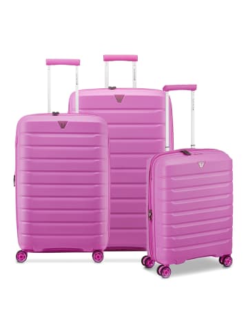 Roncato B-Flying Move 4 Rollen Kofferset 3-teilig mit Dehnfalte in pink