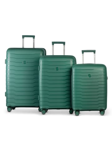 Worldpack Portland 4 Rollen Kofferset 3-teilig in graugrün