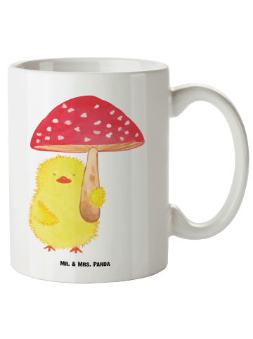 Mr. & Mrs. Panda XL Tasse Küken Fliegenpilz ohne Spruch in Weiß