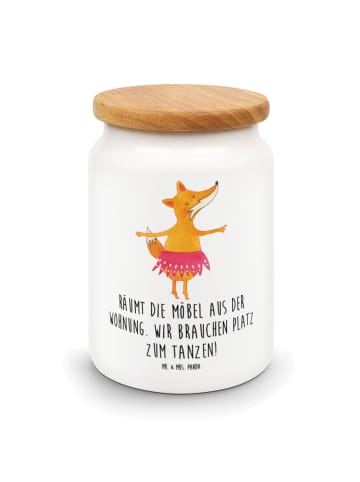 Mr. & Mrs. Panda behälter Fuchs Ballerina mit Spruch in Weiß