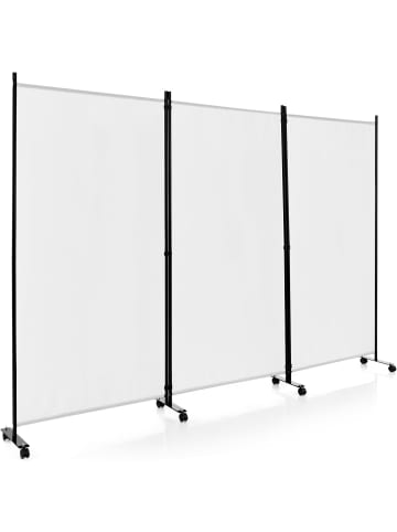 COSTWAY Raumteiler 3 tlg. 180cm in Weiß