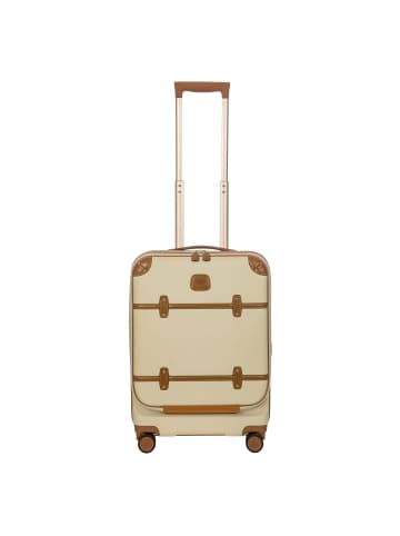BRIC`s Bellagio 4 Rollen Kabinentrolley 55 cm mit Dehnfalte creme