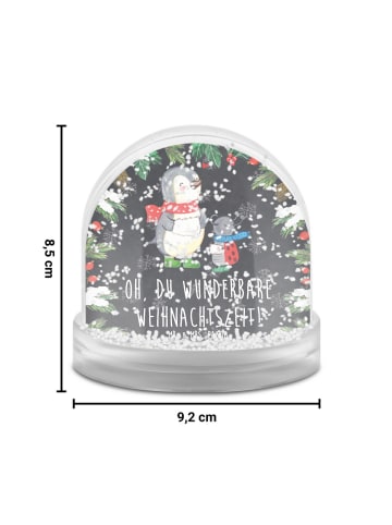 Mr. & Mrs. Panda Schneekugel Weihnachten Smörle Winterzeit mit S... in Kreidetafel
