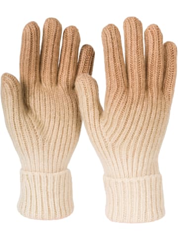 styleBREAKER Strickhandschuhe mit Farbverlauf in Braun-Beige