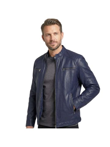 MADDOX Lederjacke Lammnappa in Dunkelblau
