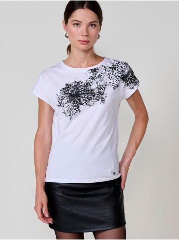KOROSHI Bedrucktes Kurzarm-T-Shirt für Damen in weiß