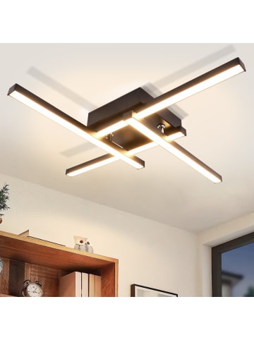 ZMH Deckenleuchte LED - 24W Deckenlampe Schwarz 3000K Modern Design