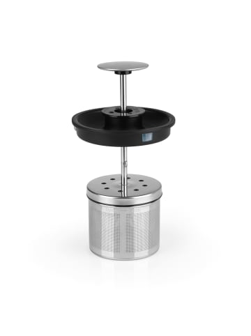 BEEM Teesieb Teatime II 60g Edelstahl/schwarz inkl. Deckel Silber