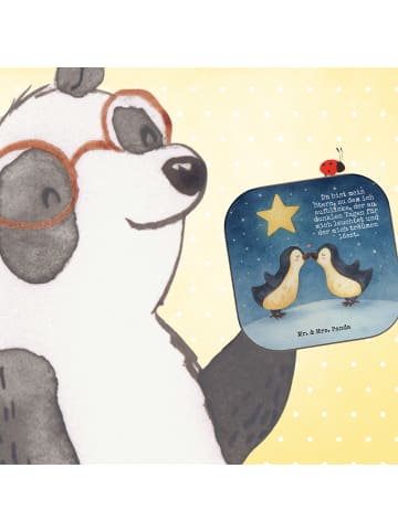 Mr. & Mrs. Panda Tischschoner Pinguin Liebe Design mit Spruch in Weiß