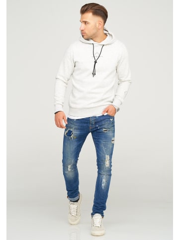 Jack & Jones Kapuzenpullover - JORWING SWEAT HOOD in White Melange