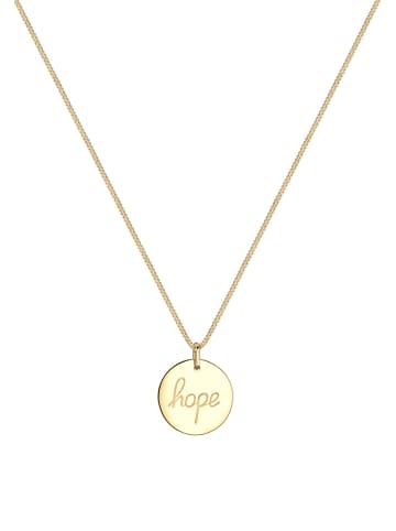 Elli Halskette 925 Sterling Silber Hope-Schriftzug in Gold