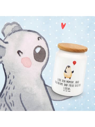 Mr. & Mrs. Panda Snackdose Pinguin Luftballon mit Spruch in Weiß