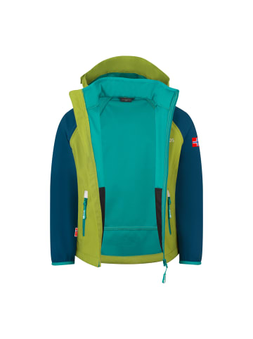 Trollkids Zip-Off Softshelljacke Rondane in pear green