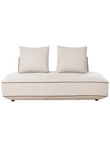 Beliani Chaiselongue SEILLANS in Beige - (W) 194 x (H) 94 x (L) 97 cm