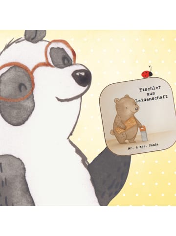 Mr. & Mrs. Panda Holzuntersetzer Tischler Leidenschaft Design mi... in Weiß