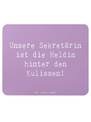 Mr. & Mrs. Panda Mauspad Spruch Sekretärin Heldin mit Spruch in Lavendeltraum