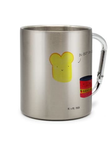 Mr. & Mrs. Panda Edelstahl Trinkbecher Toast Marmelade ohne Spruch in Silber