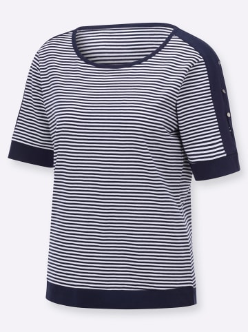 WITT WEIDEN Ringelshirt in marine-weiß-geringelt