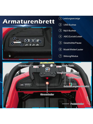 COSTWAY 12V Elektro Rennauto in Rot