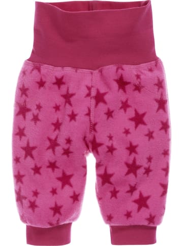 Schnizler Pumphose Fleece Sterne mit Strickbund in Pink