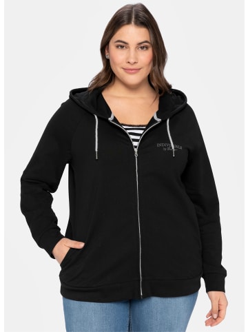 sheego Sweatjacke in schwarz