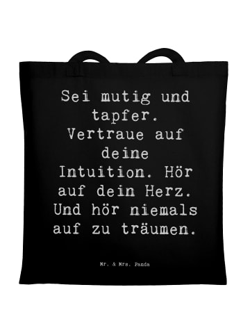 Mr. & Mrs. Panda Shopper Spruch Mutig zu sich selbst stehen mit ... in Schwarz