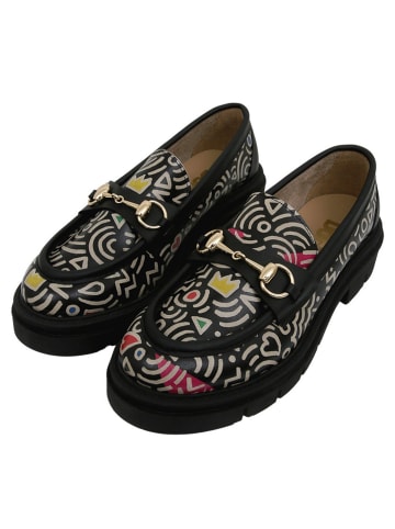 Dogo Cindy Halbschuhe - Abstract Outline 40 in Schwarz