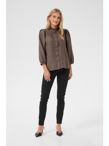 Kaffe Langarm-Bluse KAellen in Deep Taupe CC