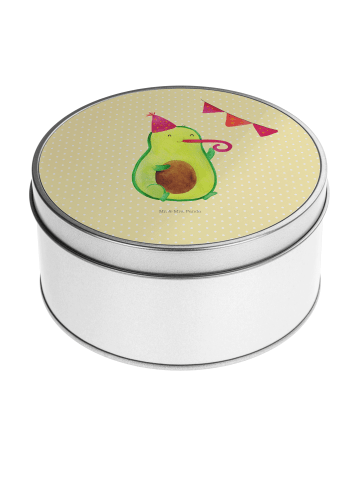 Mr. & Mrs. Panda Aufbewahrungsbox Avocado Geburtstag ohne Spruch in Gelb Pastell