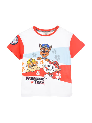 Paw Patrol T-Shirt kurzarm Chase, Marshall und Rubbles in Rot