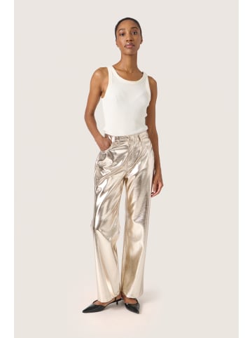 Soaked in Luxury SLDanila Pants Straight fit in Gold