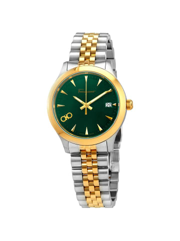 Salvatore Ferragamo Quarzuhr für Damen in Grün