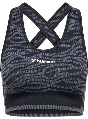 Hummel Hummel Top Hmlmt Yoga Damen Atmungsaktiv Schnelltrocknend Nahtlosen in BLACK/ASPHALT MELANGE