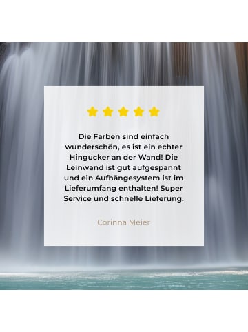 MuchoWow Leinwand bilder Tropischer Wasserfall (BxH)