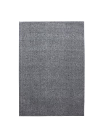 KADIMA DESIGN Teppich Kurzflor Uni Polypropylen Wohnzimmer in Hellgrau